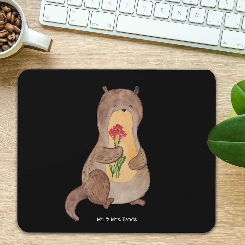 Mauspad Otter Blumenstrauß Mousepad, Computer zubehör, Büroausstattung, PC Zubehör, Arbeitszimmer, Mauspad, Einzigartiges Mauspad, Designer Mauspad, Mausunterlage, Mauspad Büro, Otter, Fischotter, Seeotter, Otter Seeotter See Otter