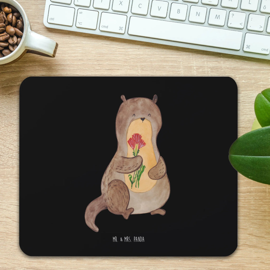 Mauspad Otter Blumenstrauß Mousepad, Computer zubehör, Büroausstattung, PC Zubehör, Arbeitszimmer, Mauspad, Einzigartiges Mauspad, Designer Mauspad, Mausunterlage, Mauspad Büro, Otter, Fischotter, Seeotter, Otter Seeotter See Otter