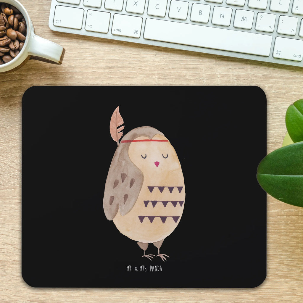 Mauspad Eule Federschmuck Mousepad, Computer zubehör, Büroausstattung, PC Zubehör, Arbeitszimmer, Mauspad, Einzigartiges Mauspad, Designer Mauspad, Mausunterlage, Mauspad Büro, Eule, Eule Deko, Owl, Das Leben ist ein Abenteuer, Reisespruch, Federschmuck, Dekoration