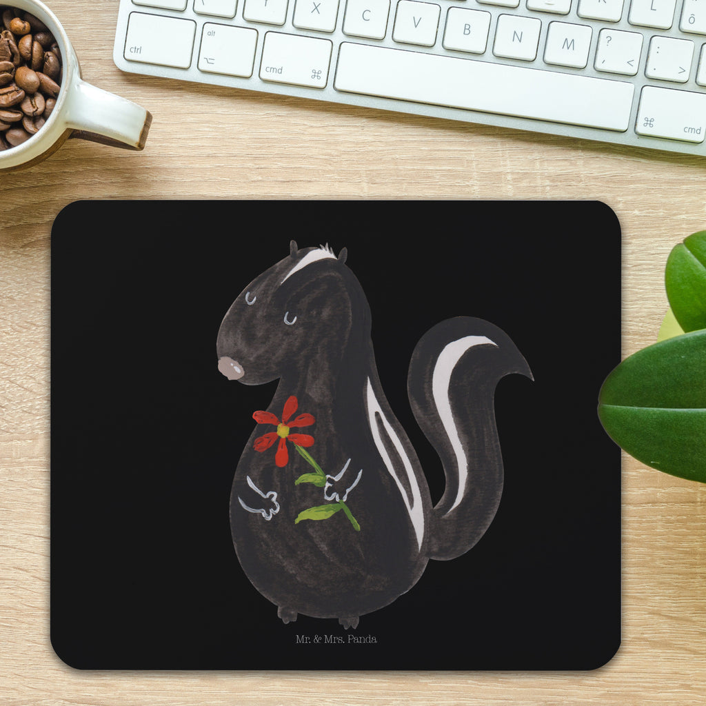 Mauspad Stinktier Blume Mousepad, Computer zubehör, Büroausstattung, PC Zubehör, Arbeitszimmer, Mauspad, Einzigartiges Mauspad, Designer Mauspad, Mausunterlage, Mauspad Büro, Stinktier, Skunk, Wildtier, Raubtier, Stinker, Stinki, Tagträumer, verträumt, Dreams, Träume