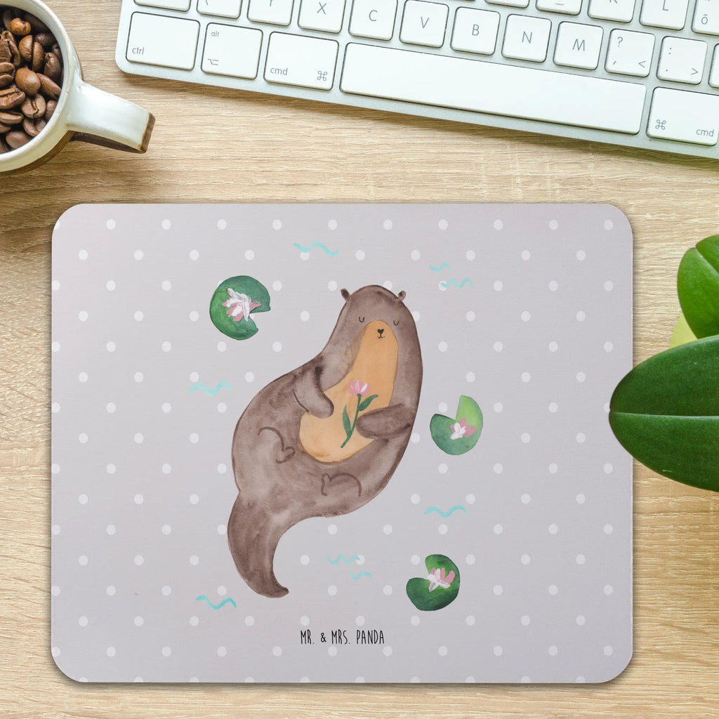 Mauspad Otter Seerose Mousepad, Computer zubehör, Büroausstattung, PC Zubehör, Arbeitszimmer, Mauspad, Einzigartiges Mauspad, Designer Mauspad, Mausunterlage, Mauspad Büro, Otter, Fischotter, Seeotter, Otter Seeotter See Otter