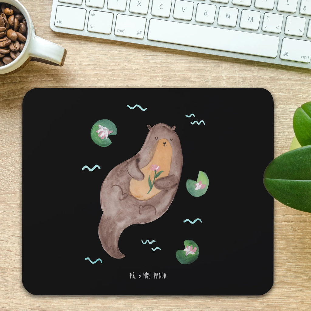 Mauspad Otter Seerose Mousepad, Computer zubehör, Büroausstattung, PC Zubehör, Arbeitszimmer, Mauspad, Einzigartiges Mauspad, Designer Mauspad, Mausunterlage, Mauspad Büro, Otter, Fischotter, Seeotter, Otter Seeotter See Otter