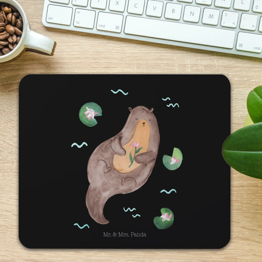 Mauspad Otter Seerose Mousepad, Computer zubehör, Büroausstattung, PC Zubehör, Arbeitszimmer, Mauspad, Einzigartiges Mauspad, Designer Mauspad, Mausunterlage, Mauspad Büro, Otter, Fischotter, Seeotter, Otter Seeotter See Otter