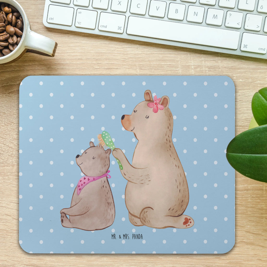 Mauspad Bär mit Kind Mousepad, Computer zubehör, Büroausstattung, PC Zubehör, Arbeitszimmer, Mauspad, Einzigartiges Mauspad, Designer Mauspad, Mausunterlage, Mauspad Büro, Familie, Vatertag, Muttertag, Bruder, Schwester, Mama, Papa, Oma, Opa, Geschenk, Mutti, Mutter