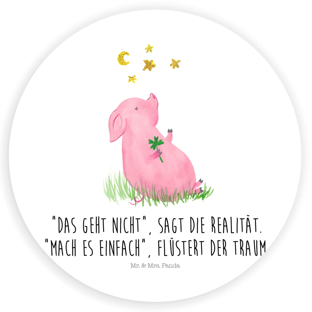 Rund Aufkleber Glücksschwein Sticker, Aufkleber, Etikett, Tiermotive, Gute Laune, lustige Sprüche, Tiere, Glücksschwein. Glück, Schwein, Schweinchen, Sterne, Sernchen, Ziele, Träume, Motivation, Glücksbringer