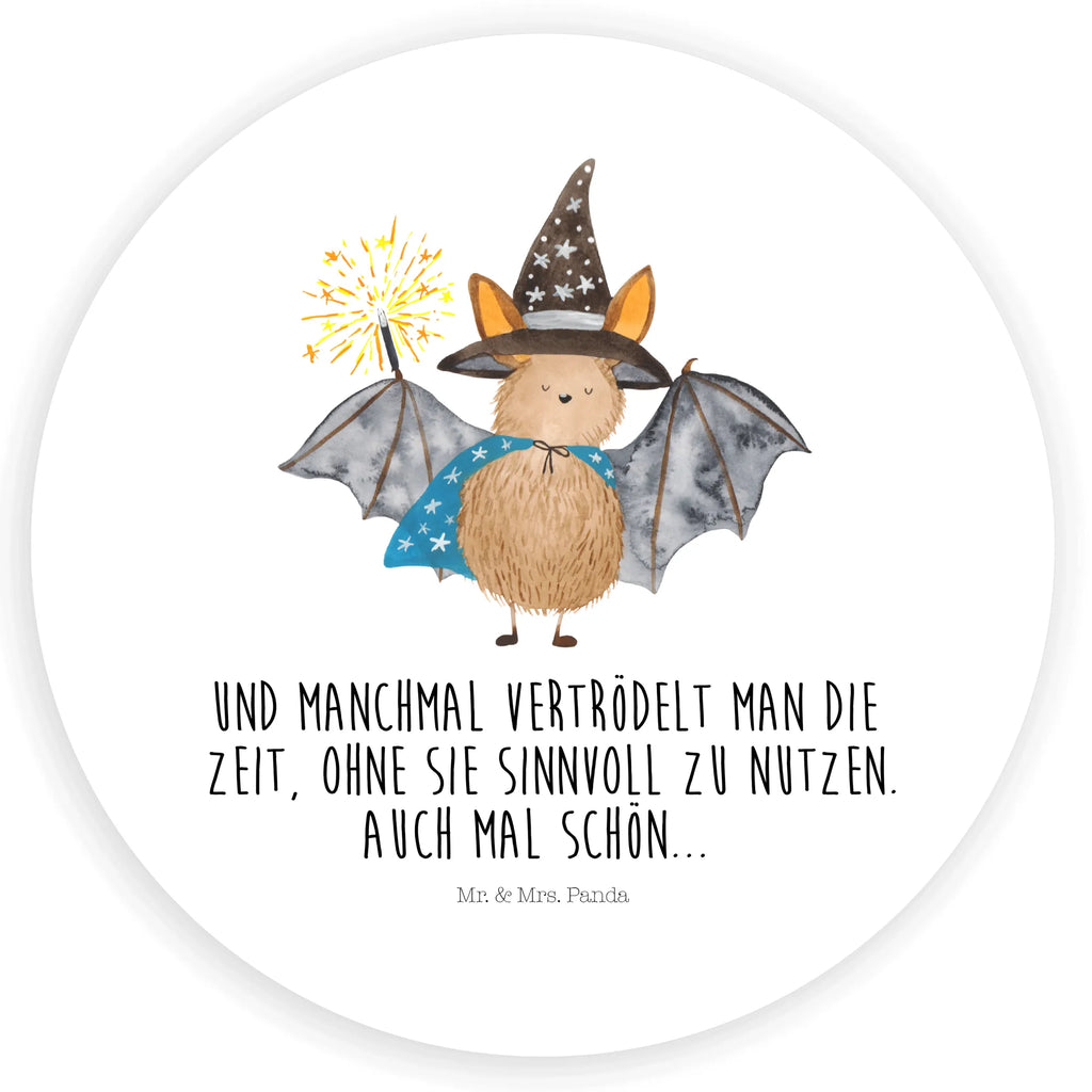 Rund Aufkleber Fledermaus Zauberer Sticker, Aufkleber, Etikett, Tiermotive, Gute Laune, lustige Sprüche, Tiere, Fledermaus, Fledermäuse, Zauberer, Magier, Frauen, reinsteigern