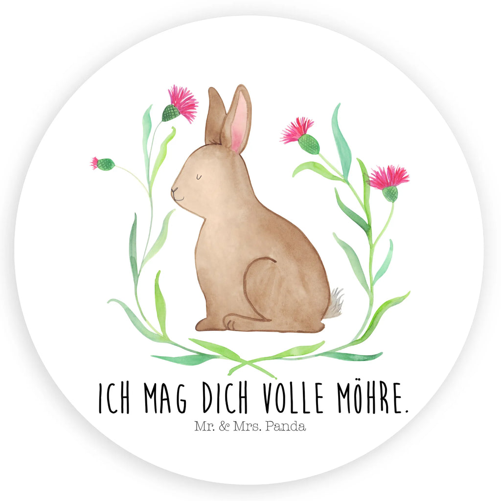 Rund Aufkleber Hase sitzend Sticker, Aufkleber, Etikett, Ostern, Osterhase, Ostergeschenke, Osternest, Osterdeko, Geschenke zu Ostern, Ostern Geschenk, Ostergeschenke Kinder, Ostern Kinder, Frohe Ostern, Ostergrüße, Osterblume, Liebe, Grüße, Hase, Kaninchen