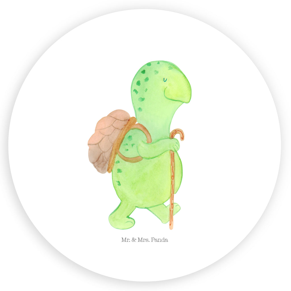 Rund Aufkleber Schildkröte Wanderer Sticker, Aufkleber, Etikett, Schildkröte, Schildkröten, Motivation, Motivationsspruch, Motivationssprüche, Neuanfang