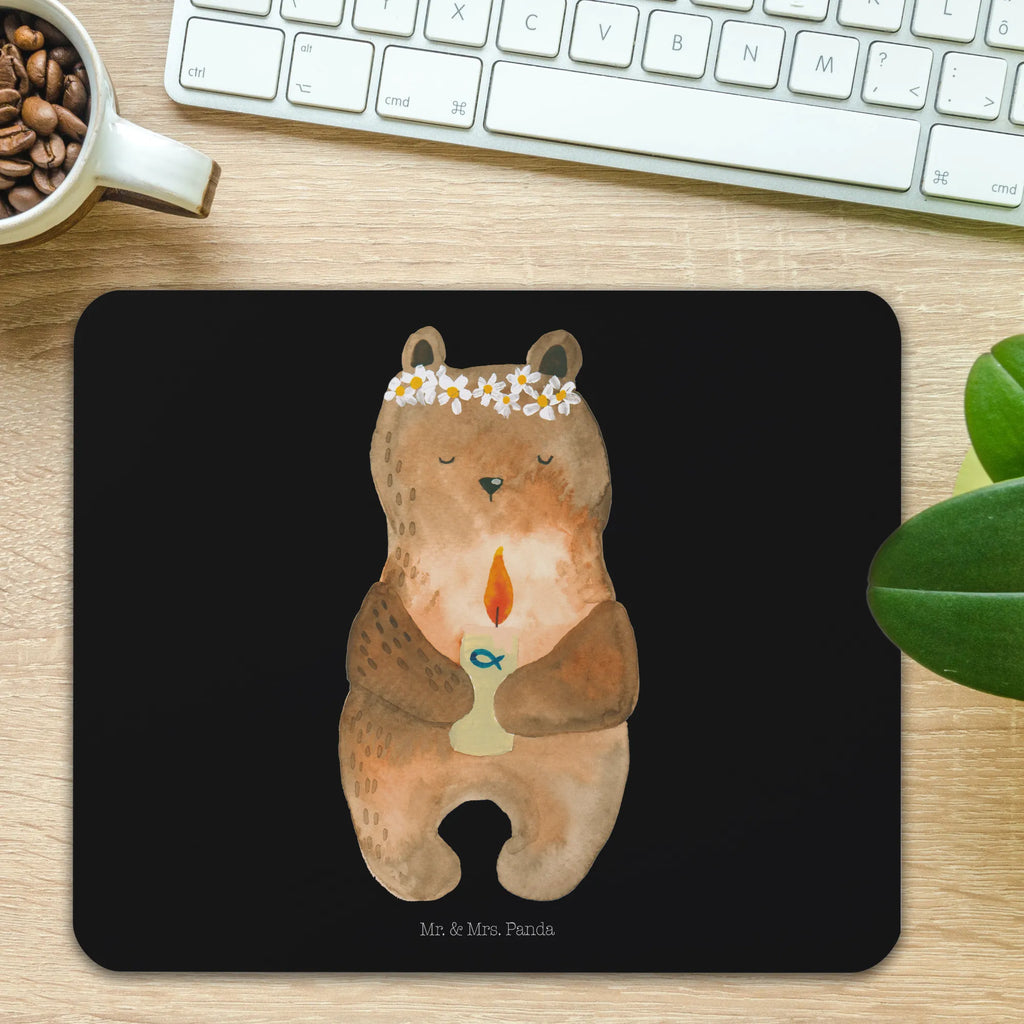 Mauspad Bär Kommunion Mousepad, Computer zubehör, Büroausstattung, PC Zubehör, Arbeitszimmer, Mauspad, Einzigartiges Mauspad, Designer Mauspad, Mausunterlage, Mauspad Büro, Bär, Teddy, Teddybär, Kommunion, Gottes Segen, Taufkerze, katholisch