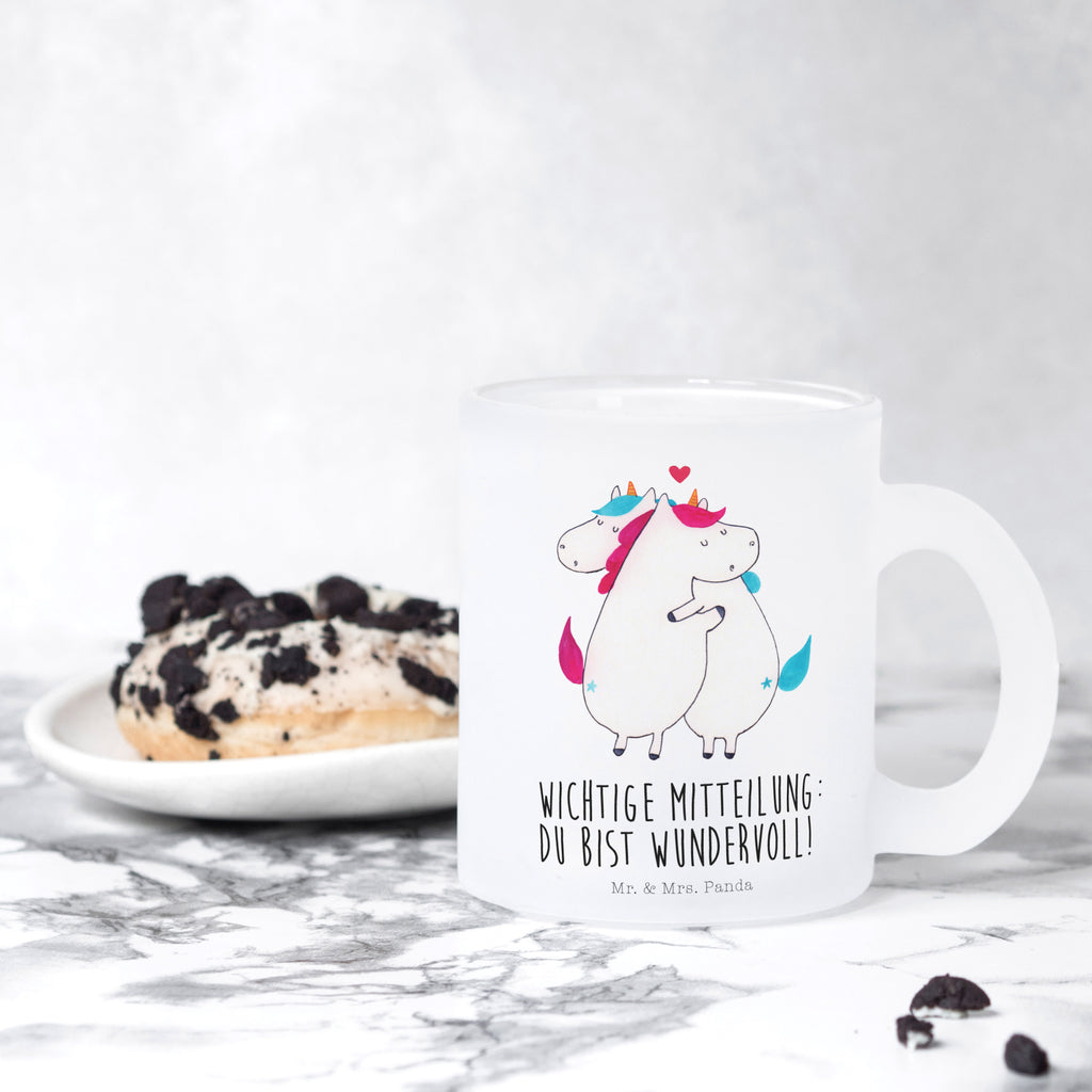 Teetasse Einhorn Mitteilung Teetasse, Teeglas, Teebecher, Tasse mit Henkel, Tasse, Glas Teetasse, Teetasse aus Glas, Einhorn, Einhörner, Einhorn Deko, Pegasus, Unicorn, Valentinstag, Valentine, Liebe, Geschenk, Partner, Ehe, lustig, witzig, Spruch