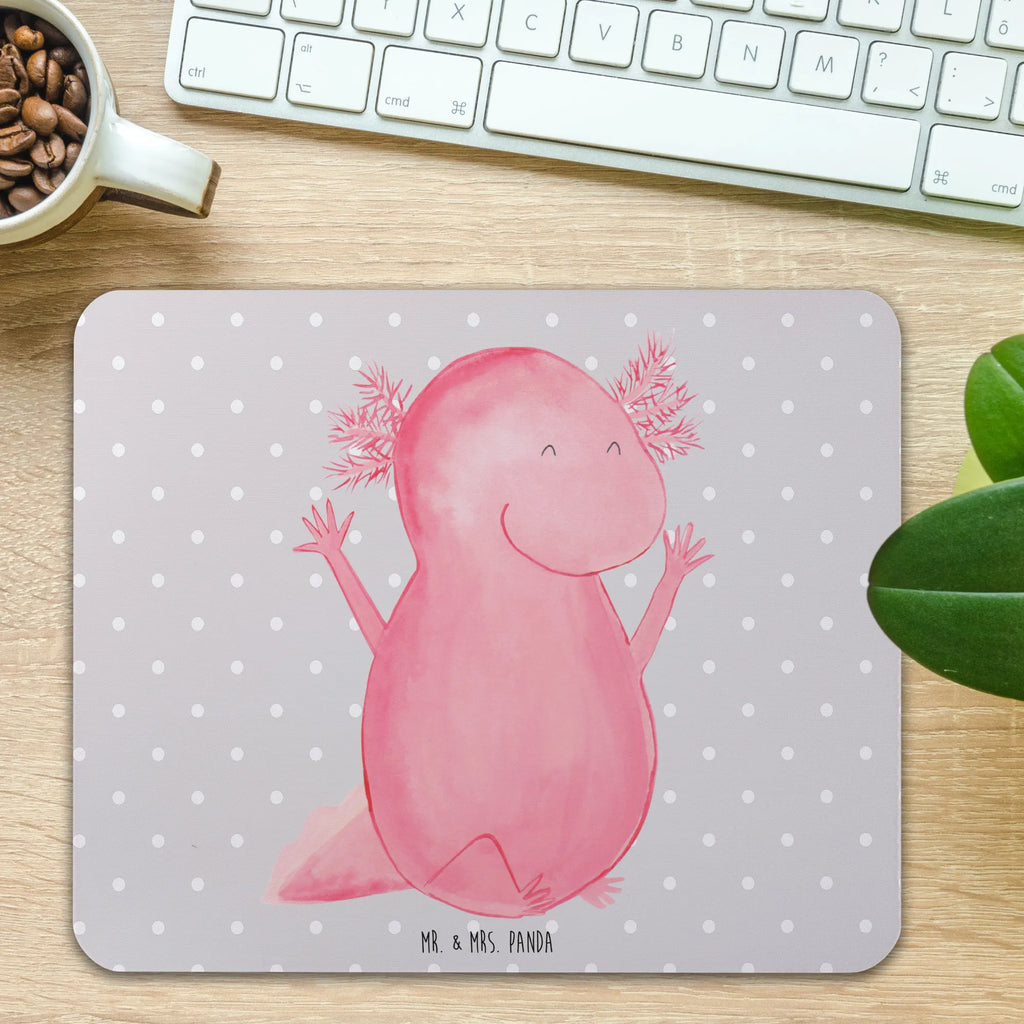 Mauspad Axolotl Hurra Mousepad, Computer zubehör, Büroausstattung, PC Zubehör, Arbeitszimmer, Mauspad, Einzigartiges Mauspad, Designer Mauspad, Mausunterlage, Mauspad Büro, Axolotl, Molch, Axolot, Schwanzlurch, Lurch, Lurche, fröhlich, Spaß, Freude, Motivation, Zufriedenheit