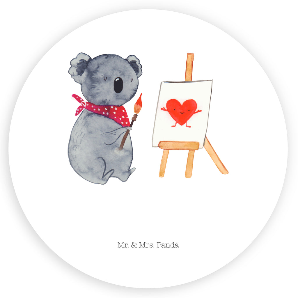 Rund Aufkleber Koala Künstler Sticker, Aufkleber, Etikett, Kinder, rund, Koala, Koalabär, Liebe, Liebensbeweis, Liebesgeschenk, Gefühle, Künstler, zeichnen