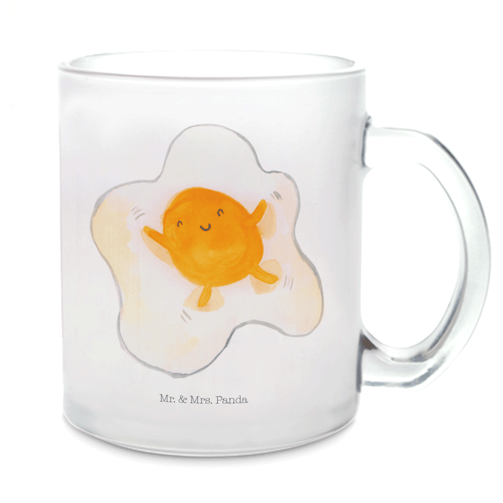 Teetasse Spiegelei Teetasse, Teeglas, Teebecher, Tasse mit Henkel, Tasse, Glas Teetasse, Teetasse aus Glas, Tiermotive, Gute Laune, lustige Sprüche, Tiere, Ei, Spiegelei, Schön, Tag, Glücklich, Liebe