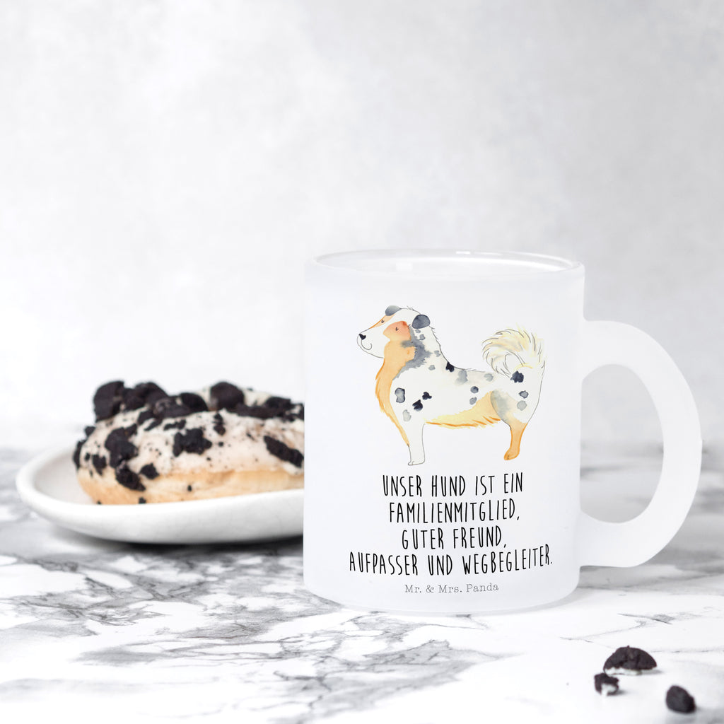 Teetasse Australien Shepherd Teetasse, Teeglas, Teebecher, Tasse mit Henkel, Tasse, Glas Teetasse, Teetasse aus Glas, Hund, Hundemotiv, Haustier, Hunderasse, Tierliebhaber, Hundebesitzer, Sprüche, Australien Shepherd, Shepherd, Hundeliebe, Familienhund, Spruch