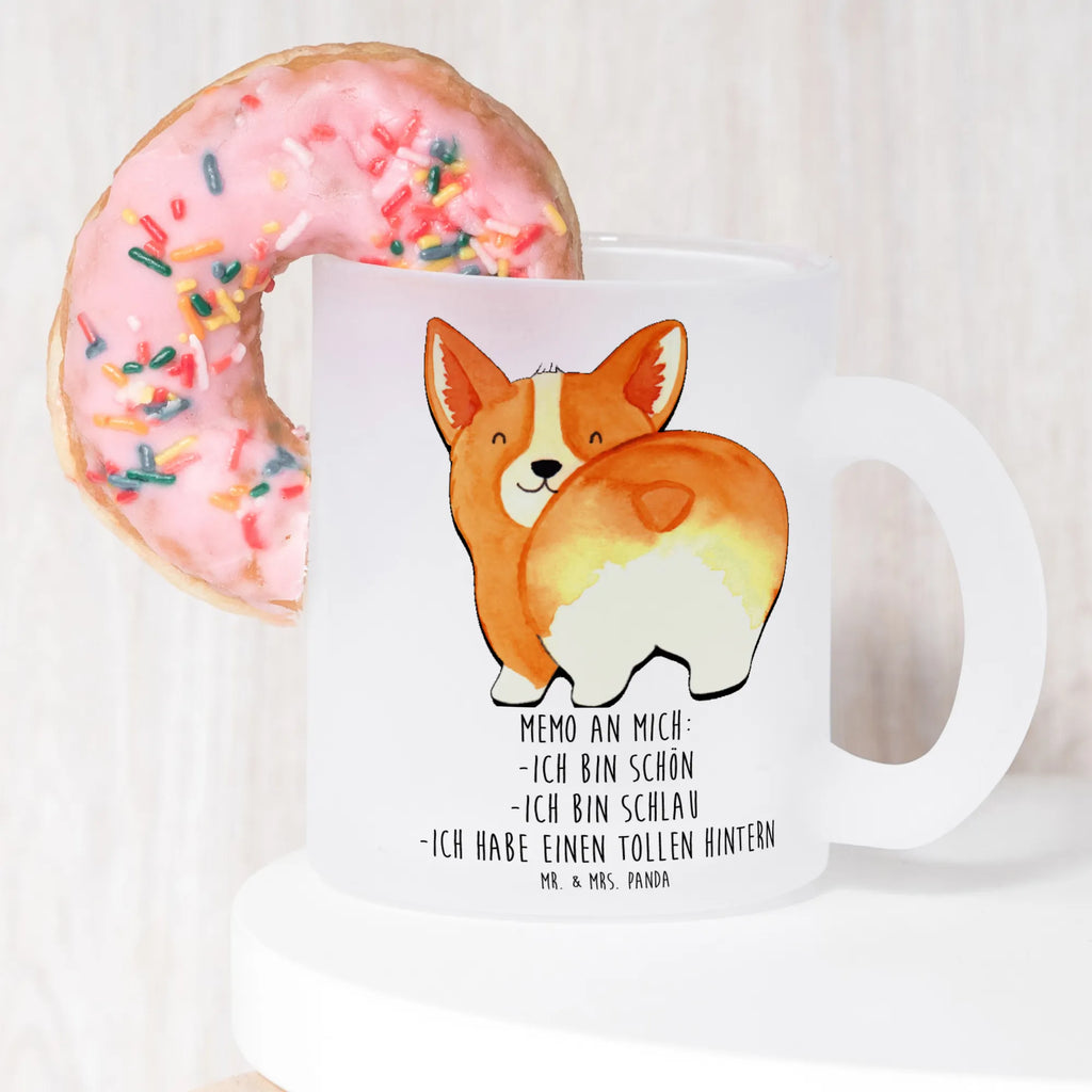 Teetasse Corgie Po Teetasse, Teeglas, Teebecher, Tasse mit Henkel, Tasse, Glas Teetasse, Teetasse aus Glas, Hund, Hundemotiv, Haustier, Hunderasse, Tierliebhaber, Hundebesitzer, Sprüche, Corgie, Hundeliebe, Motivation, Selbstliebe, Spruch