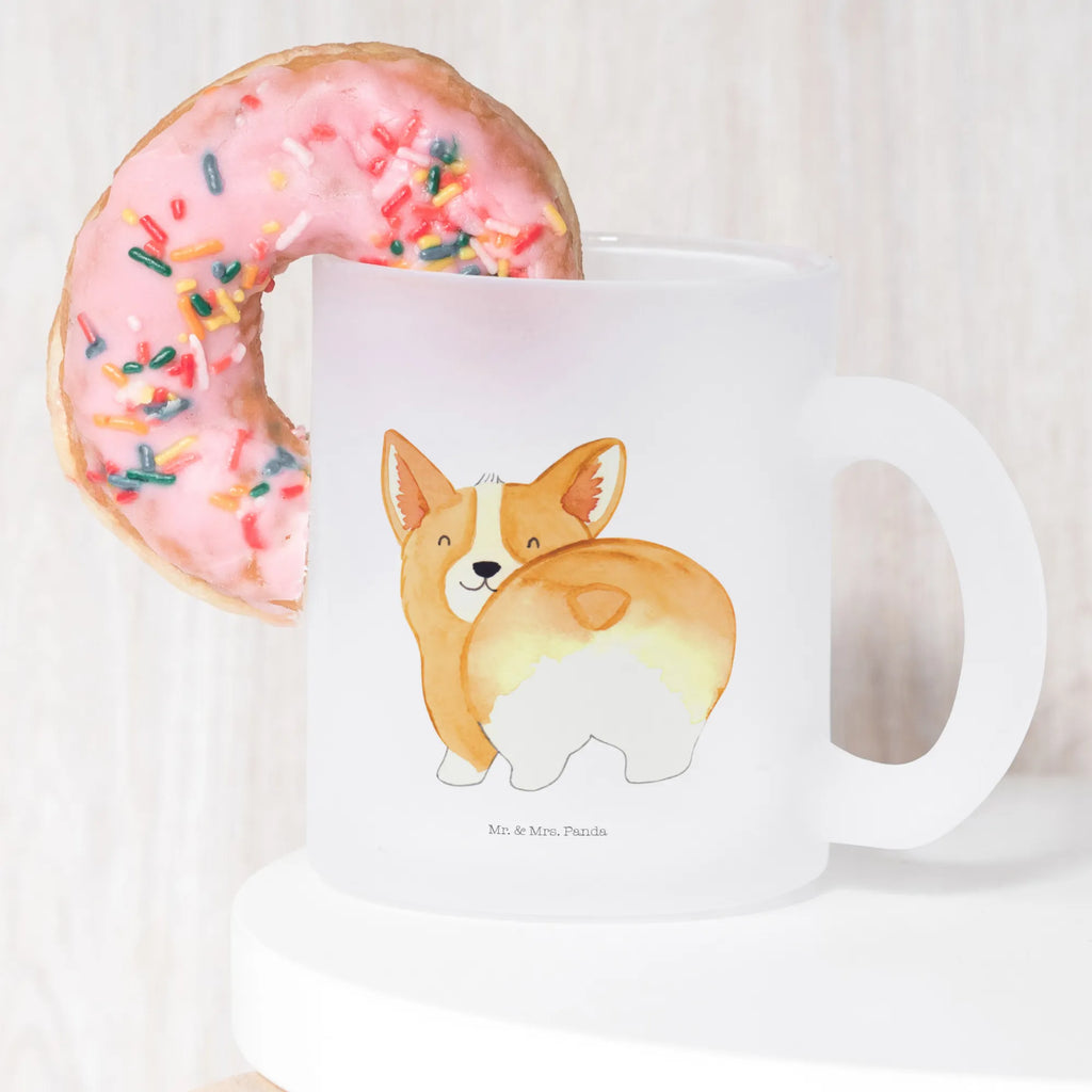 Teetasse Corgie Po Teetasse, Teeglas, Teebecher, Tasse mit Henkel, Tasse, Glas Teetasse, Teetasse aus Glas, Hund, Hundemotiv, Haustier, Hunderasse, Tierliebhaber, Hundebesitzer, Sprüche, Corgie, Hundeliebe, Motivation, Selbstliebe, Spruch