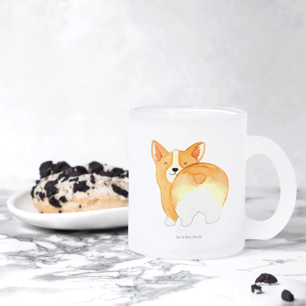 Teetasse Corgie Po Teetasse, Teeglas, Teebecher, Tasse mit Henkel, Tasse, Glas Teetasse, Teetasse aus Glas, Hund, Hundemotiv, Haustier, Hunderasse, Tierliebhaber, Hundebesitzer, Sprüche, Corgie, Hundeliebe, Motivation, Selbstliebe, Spruch