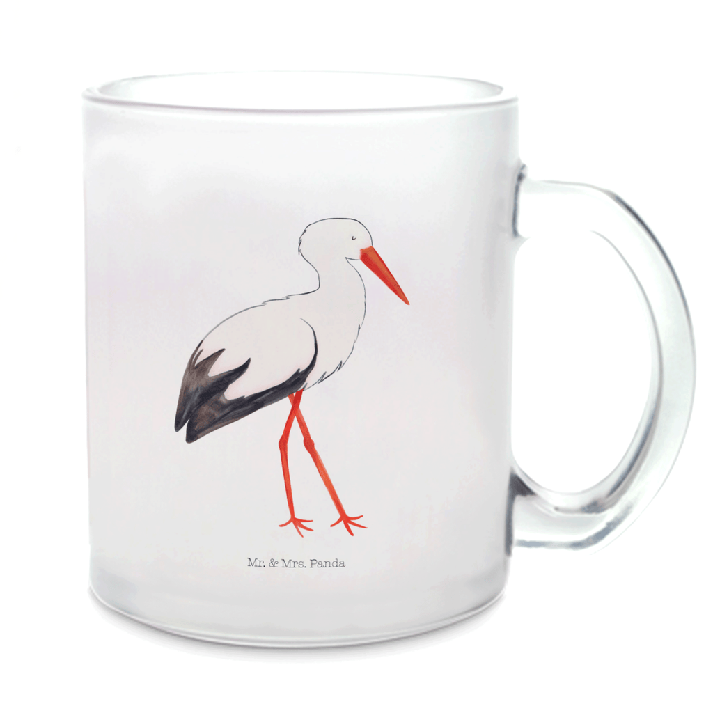 Teetasse Storch Teetasse, Teeglas, Teebecher, Tasse mit Henkel, Tasse, Glas Teetasse, Teetasse aus Glas, Tiermotive, Gute Laune, lustige Sprüche, Tiere, Storch, Störche, Schwangerschaft, Geburt, Mutter, Mütter, Mutter werden, Schwanger, Babybauch, Baby