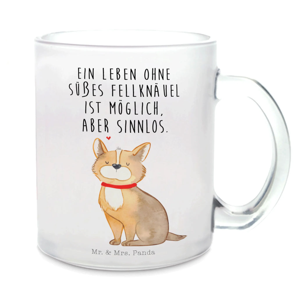 Teetasse Hundeglück Teetasse, Teeglas, Teebecher, Tasse mit Henkel, Tasse, Glas Teetasse, Teetasse aus Glas, Hund, Hundemotiv, Haustier, Hunderasse, Tierliebhaber, Hundebesitzer, Sprüche, Corgie, Hundeliebe, Spruch, Hundemama, Liebe