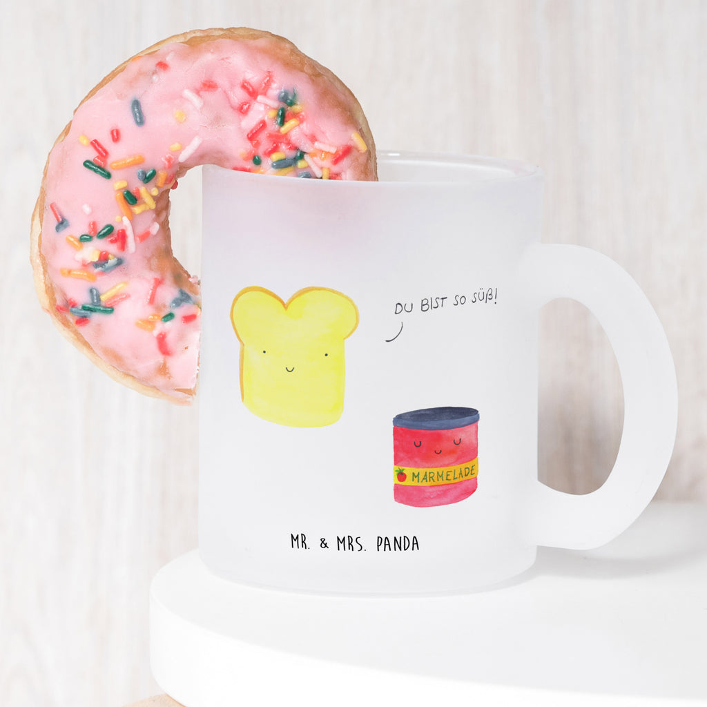 Teetasse Toast & Marmelade Teetasse, Teeglas, Teebecher, Tasse mit Henkel, Tasse, Glas Teetasse, Teetasse aus Glas, Tiermotive, Gute Laune, lustige Sprüche, Tiere, Toast, Marmelade, Dreamteam, süße Postkarte, süß, Küche Deko, Küche Spruch, Frühstück Einladung, Brot, Toastbrot