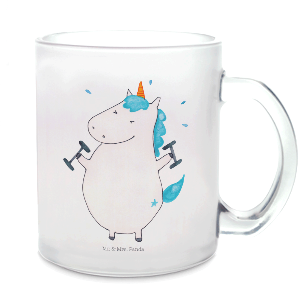 Teetasse Einhorn Fitness Teetasse, Teeglas, Teebecher, Tasse mit Henkel, Tasse, Glas Teetasse, Teetasse aus Glas, Einhorn, Einhörner, Einhorn Deko, Pegasus, Unicorn, Gym, Fitness, Fitnessstudio, Diät, Abnehmen, Sport, Pumpen, Geräte, Sixpack