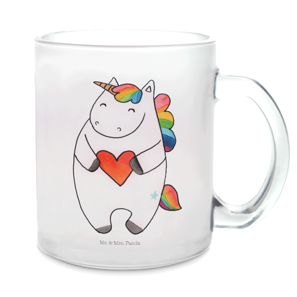 Teetasse Einhorn Herz Teetasse, Teeglas, Teebecher, Tasse mit Henkel, Tasse, Glas Teetasse, Teetasse aus Glas, Einhorn, Einhörner, Einhorn Deko, Pegasus, Unicorn, Herz, schlimm, böse, witzig, lustig, Freundin, anders, bunt