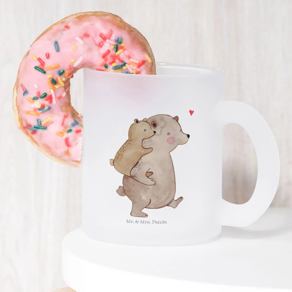 Teetasse Papa Bär Teetasse, Teeglas, Teebecher, Tasse mit Henkel, Tasse, Glas Teetasse, Teetasse aus Glas, Familie, Vatertag, Muttertag, Bruder, Schwester, Mama, Papa, Oma, Opa, Geschenk, Vater, Papi, Vati, Onkel, Geburtstag