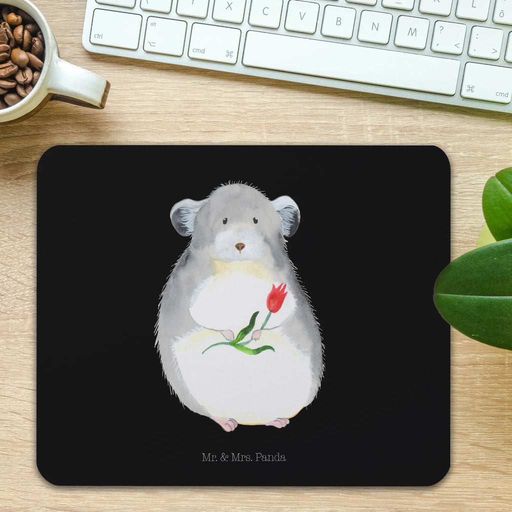 Mauspad Chinchilla mit Blume Mousepad, Computer zubehör, Büroausstattung, PC Zubehör, Arbeitszimmer, Mauspad, Einzigartiges Mauspad, Designer Mauspad, Mausunterlage, Mauspad Büro, Tiermotive, Gute Laune, lustige Sprüche, Tiere, Chinchilla, Chinchillas, Liebeskummer, Kummer, Depressionen, traurig sein, Chaos, Glücklichsein, Büro, Büroalltag