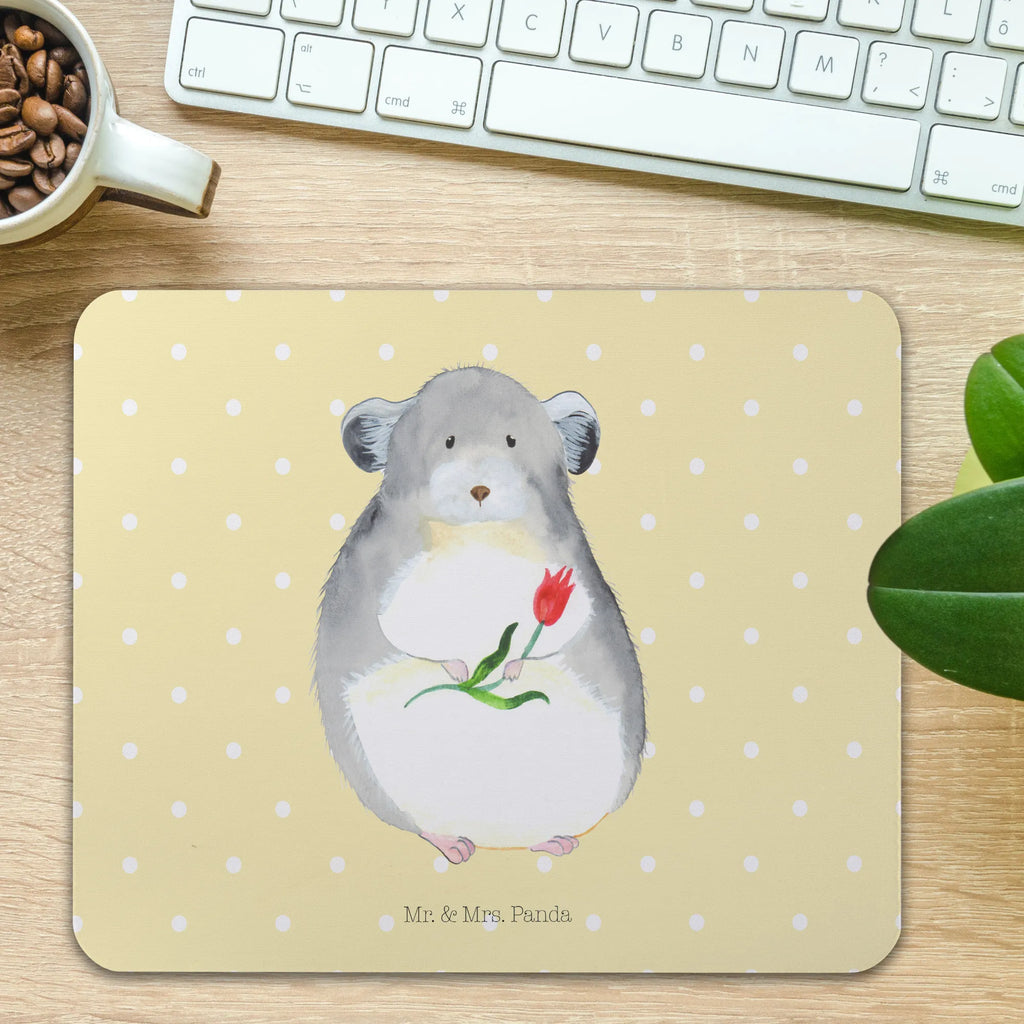 Mauspad Chinchilla mit Blume Mousepad, Computer zubehör, Büroausstattung, PC Zubehör, Arbeitszimmer, Mauspad, Einzigartiges Mauspad, Designer Mauspad, Mausunterlage, Mauspad Büro, Tiermotive, Gute Laune, lustige Sprüche, Tiere, Chinchilla, Chinchillas, Liebeskummer, Kummer, Depressionen, traurig sein, Chaos, Glücklichsein, Büro, Büroalltag