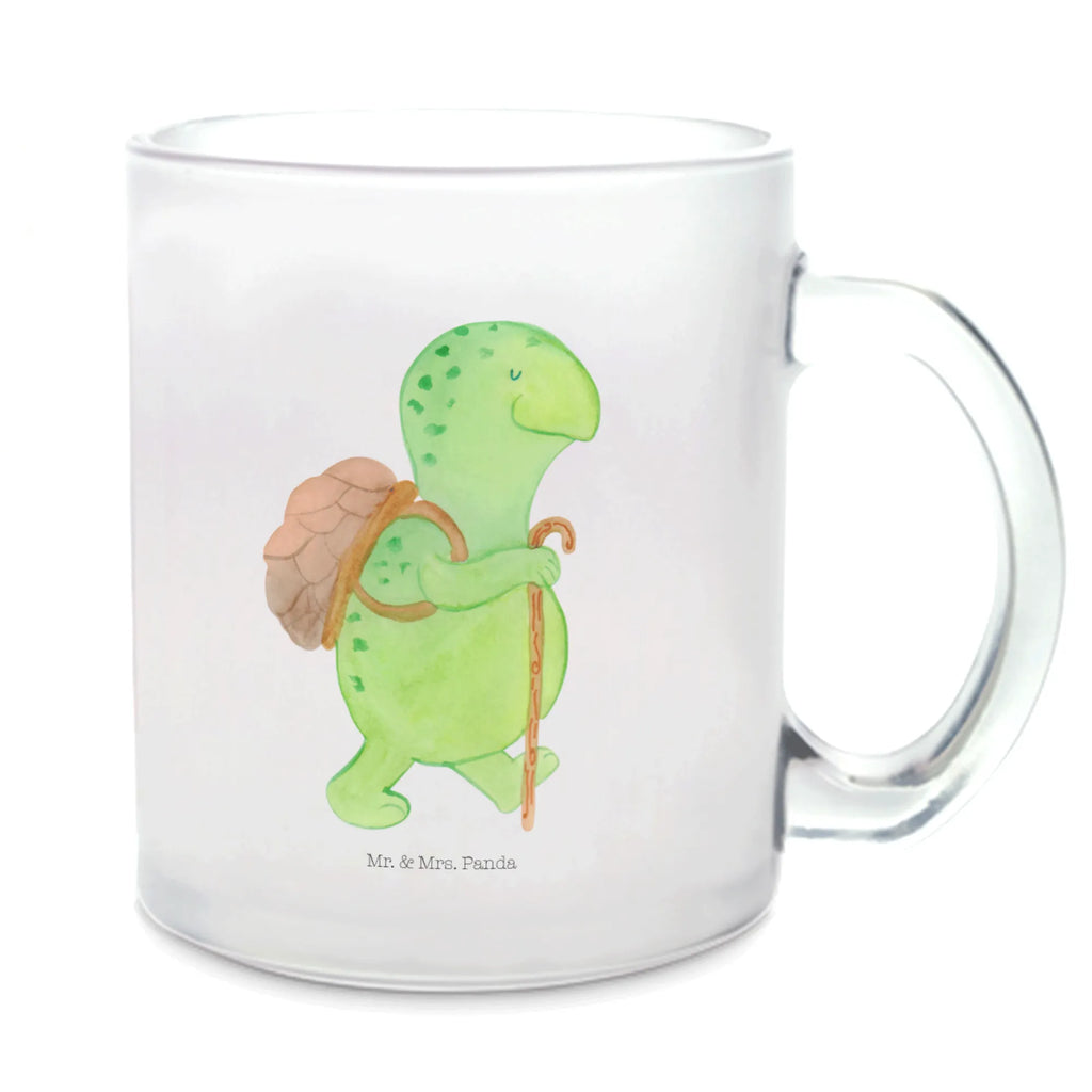 Teetasse Schildkröte Wanderer Teetasse, Teeglas, Teebecher, Tasse mit Henkel, Tasse, Glas Teetasse, Teetasse aus Glas, Schildkröte, Schildkröten, Motivation, Motivationsspruch, Motivationssprüche, Neuanfang