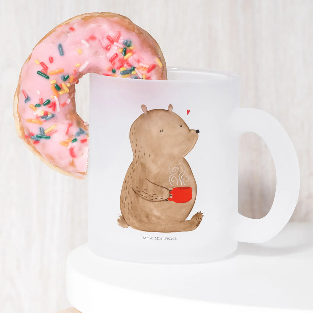 Teetasse Bär Kaffee Teetasse, Teeglas, Teebecher, Tasse mit Henkel, Tasse, Glas Teetasse, Teetasse aus Glas, Bär, Teddy, Teddybär, Kaffee, Coffee, Bären, guten Morgen, Morgenroutine, Welt erobern, Welt retten, Motivation