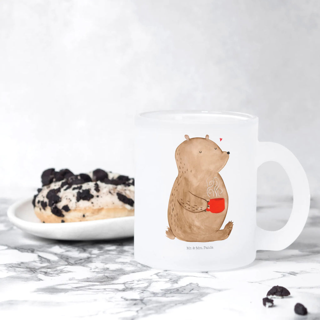 Teetasse Bär Kaffee Teetasse, Teeglas, Teebecher, Tasse mit Henkel, Tasse, Glas Teetasse, Teetasse aus Glas, Bär, Teddy, Teddybär, Kaffee, Coffee, Bären, guten Morgen, Morgenroutine, Welt erobern, Welt retten, Motivation