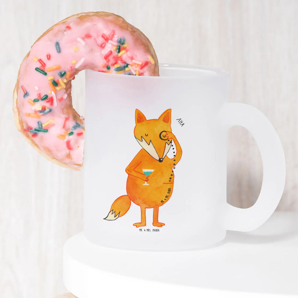 Teetasse Fuchs Lord Teetasse, Teeglas, Teebecher, Tasse mit Henkel, Tasse, Glas Teetasse, Teetasse aus Glas, Fuchs, Füchse, tröstende Worte, Spruch lustig, Liebeskummer Geschenk, Motivation Spruch, Problemlösung