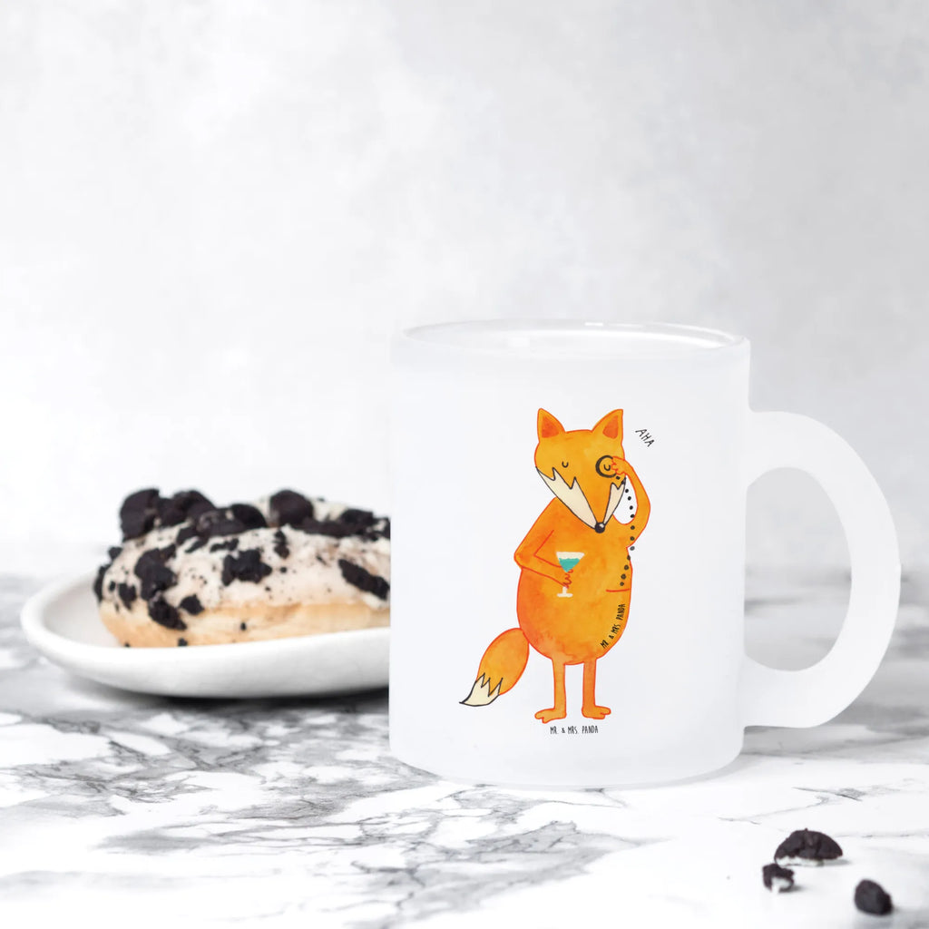 Teetasse Fuchs Lord Teetasse, Teeglas, Teebecher, Tasse mit Henkel, Tasse, Glas Teetasse, Teetasse aus Glas, Fuchs, Füchse, tröstende Worte, Spruch lustig, Liebeskummer Geschenk, Motivation Spruch, Problemlösung