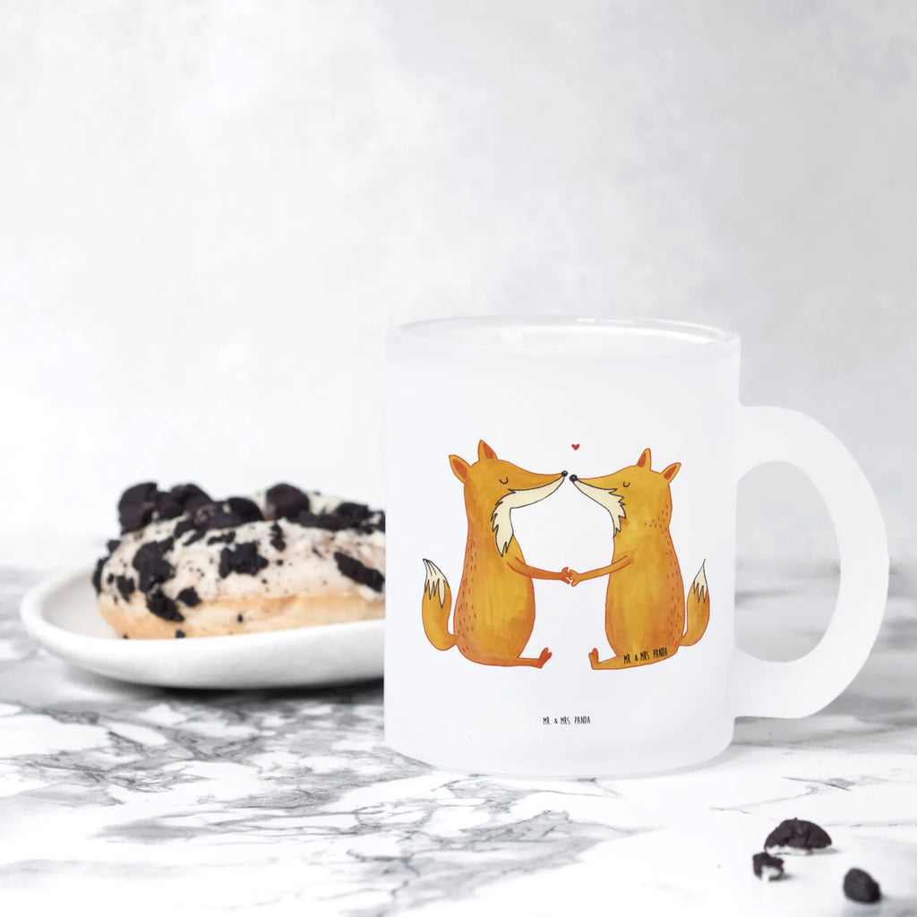 Teetasse Füchse Liebe Teetasse, Teeglas, Teebecher, Tasse mit Henkel, Tasse, Glas Teetasse, Teetasse aus Glas, Fuchs, Füchse, Fox, Liebe, Liebespaar, Paar, Partner, Freundin, Freund, Ehe, Verlobte, Ehemann, Ehefrau, Liebesbeweis