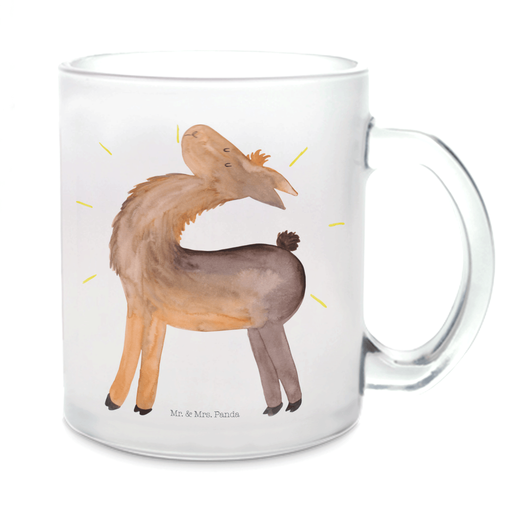 Teetasse Lama stolz Teetasse, Teeglas, Teebecher, Tasse mit Henkel, Tasse, Glas Teetasse, Teetasse aus Glas, Lama, Alpaka, Lamas, Außenseiter, Anders, Neustart, stolz, Hippie, Freundin, Freundinnen, beste Freundin, Kumpel, Familie, Family