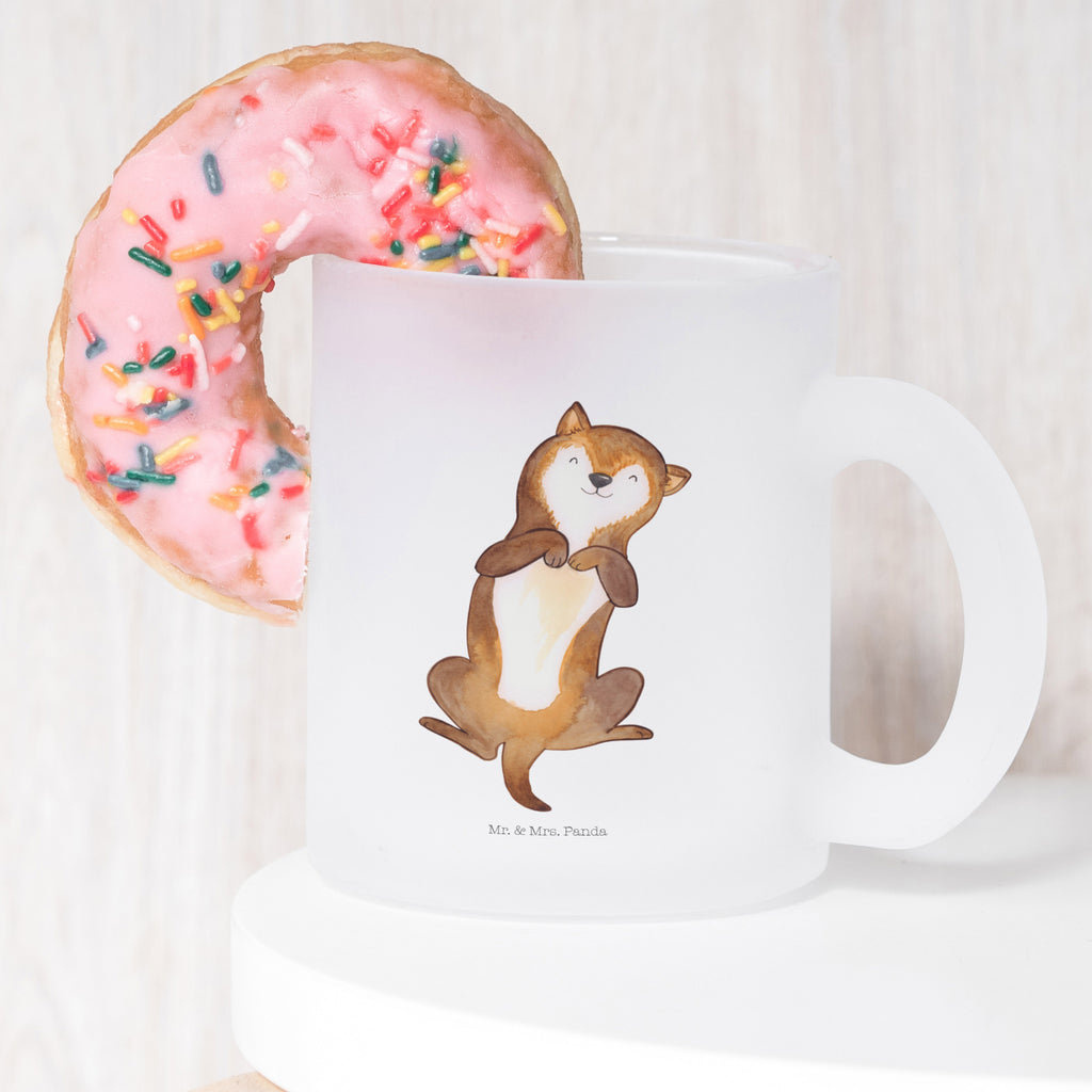 Teetasse Hund Bauchkraulen Teetasse, Teeglas, Teebecher, Tasse mit Henkel, Tasse, Glas Teetasse, Teetasse aus Glas, Hund, Hundemotiv, Haustier, Hunderasse, Tierliebhaber, Hundebesitzer, Sprüche, Hunde, Hundeliebe, Hundewelpe, Bauchkraulen