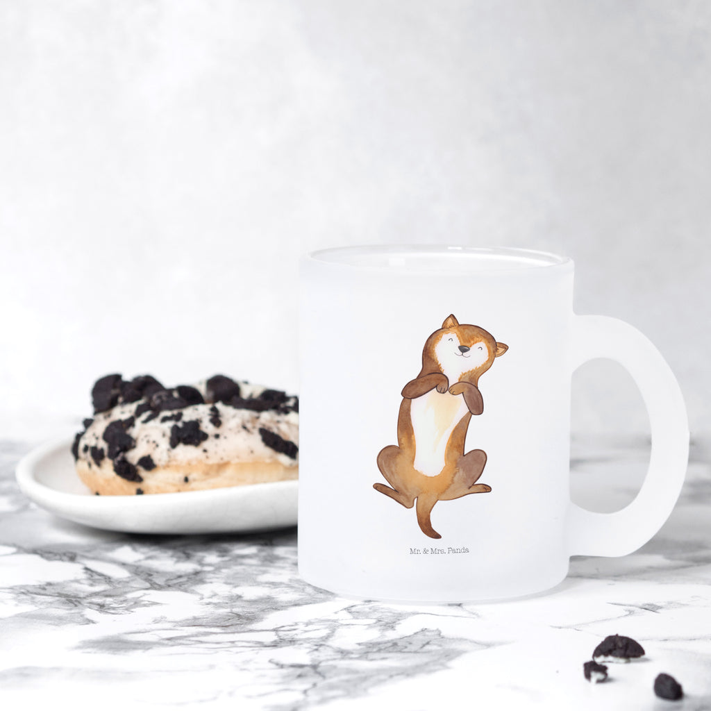 Teetasse Hund Bauchkraulen Teetasse, Teeglas, Teebecher, Tasse mit Henkel, Tasse, Glas Teetasse, Teetasse aus Glas, Hund, Hundemotiv, Haustier, Hunderasse, Tierliebhaber, Hundebesitzer, Sprüche, Hunde, Hundeliebe, Hundewelpe, Bauchkraulen