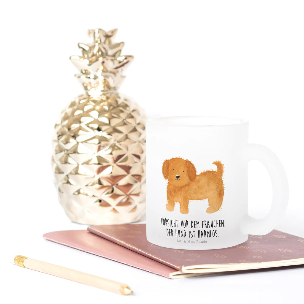 Teetasse Hund flauschig Teetasse, Teeglas, Teebecher, Tasse mit Henkel, Tasse, Glas Teetasse, Teetasse aus Glas, Hund, Hundemotiv, Haustier, Hunderasse, Tierliebhaber, Hundebesitzer, Sprüche, Hunde, Frauchen, Hundemama, Hundeliebe