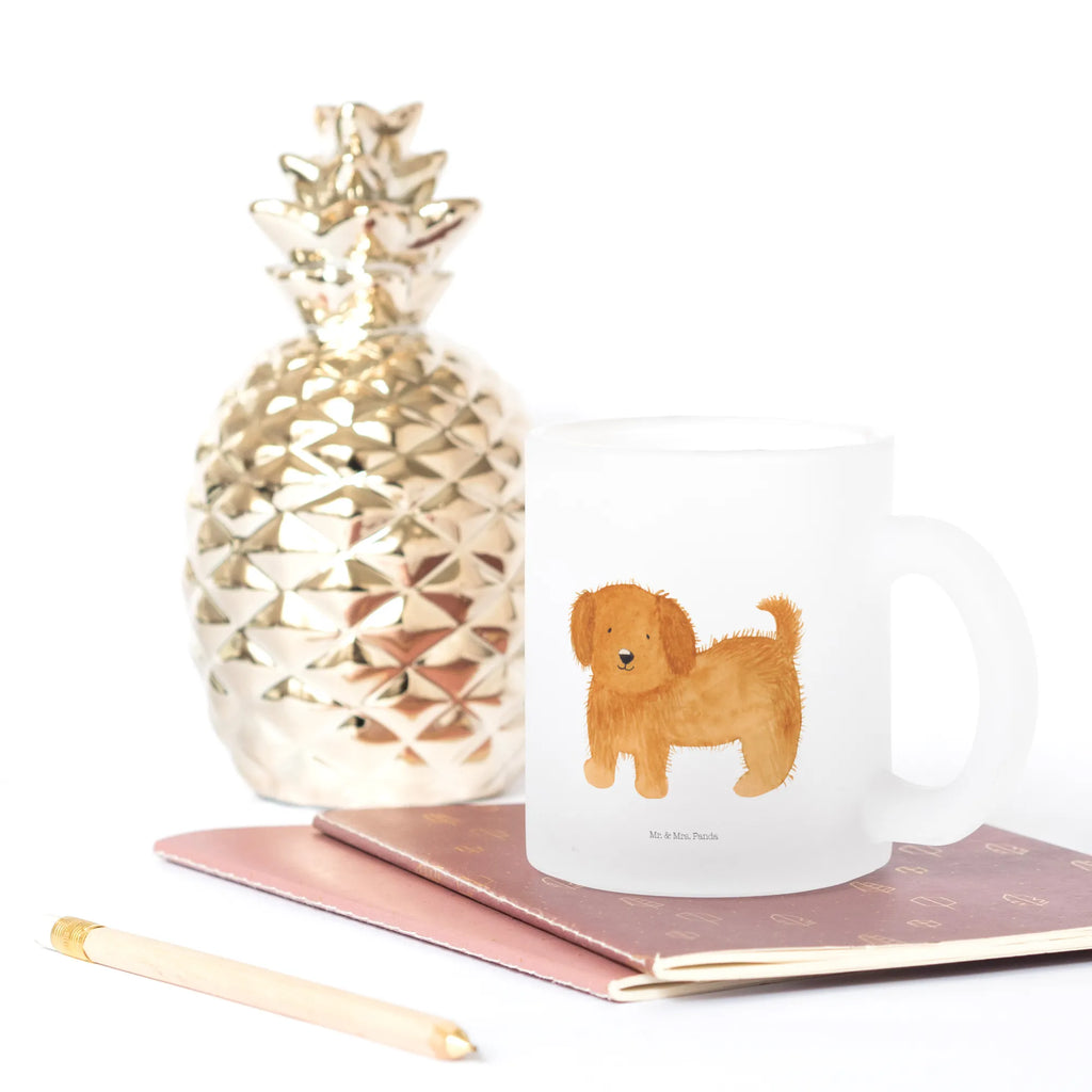 Teetasse Hund flauschig Teetasse, Teeglas, Teebecher, Tasse mit Henkel, Tasse, Glas Teetasse, Teetasse aus Glas, Hund, Hundemotiv, Haustier, Hunderasse, Tierliebhaber, Hundebesitzer, Sprüche, Hunde, Frauchen, Hundemama, Hundeliebe