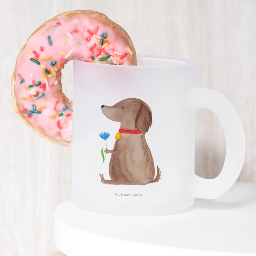 Teetasse Hund Blume Teetasse, Teeglas, Teebecher, Tasse mit Henkel, Tasse, Glas Teetasse, Teetasse aus Glas, Hund, Hundemotiv, Haustier, Hunderasse, Tierliebhaber, Hundebesitzer, Sprüche, Hunde, Frauchen, Hundeliebe