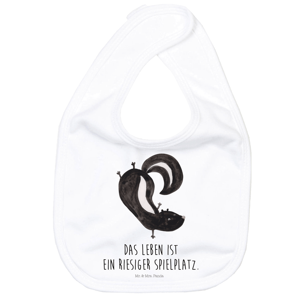 Organic Babylätzchen Stinktier Handstand Baby, Lätzchen, Spucktuch, Sabberlätzchen, Klettlätzchen, Babygeschenk, Baby Lätzchen, Geschenk für Geburt, Geschenk zur Geburt, Baby Spucktuch, Babyausstattung, Geschenkidee für Babyparty, Stinktier, Skunk, Wildtier, Raubtier, Stinker, Stinki, Spielplatz, verpielt, Kind