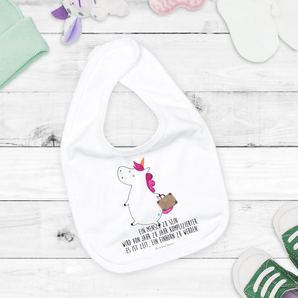 Organic Babylätzchen Einhorn Koffer Baby, Lätzchen, Spucktuch, Sabberlätzchen, Klettlätzchen, Babygeschenk, Baby Lätzchen, Geschenk für Geburt, Geschenk zur Geburt, Baby Spucktuch, Babyausstattung, Geschenkidee für Babyparty, Einhorn, Einhörner, Einhorn Deko, Pegasus, Unicorn, unicorn, Koffer, Verreisen, Reise, Gepäck, Abenteuer, Erwachsen, Kind, albern, Spaß, lustig, witzig