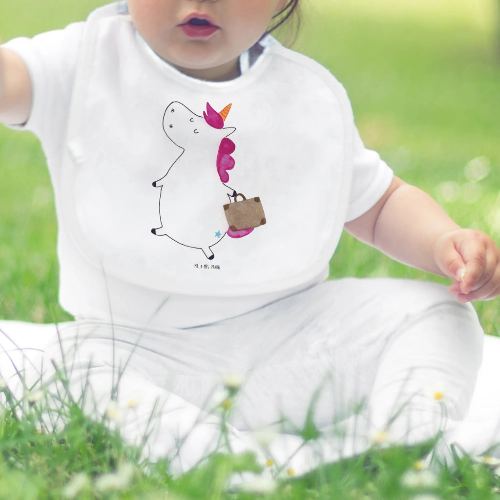 Organic Babylätzchen Einhorn Koffer Baby, Lätzchen, Spucktuch, Sabberlätzchen, Klettlätzchen, Babygeschenk, Baby Lätzchen, Geschenk für Geburt, Geschenk zur Geburt, Baby Spucktuch, Babyausstattung, Geschenkidee für Babyparty, Einhorn, Einhörner, Einhorn Deko, Pegasus, Unicorn, unicorn, Koffer, Verreisen, Reise, Gepäck, Abenteuer, Erwachsen, Kind, albern, Spaß, lustig, witzig