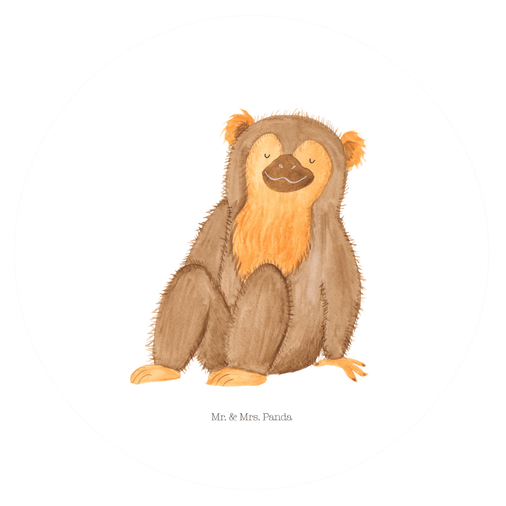 Rund Aufkleber Affe Sticker, Aufkleber, Etikett, Afrika, Wildtiere, Affe, Äffchen, Affen, Selbstliebe, Respekt, Motivation, Selbstachtung, Liebe, Selbstbewusstsein, Selfcare