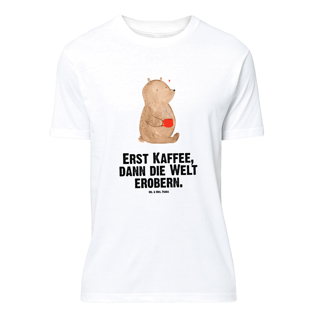 T-Shirt Standard Bär Kaffee T-Shirt, Shirt, Tshirt, Lustiges T-Shirt, T-Shirt mit Spruch, Party, Junggesellenabschied, Jubiläum, Geburstag, Herrn, Damen, Männer, Frauen, Schlafshirt, Nachthemd, Sprüche, Bär, Teddy, Teddybär, Kaffee, Coffee, Bären, guten Morgen, Morgenroutine, Welt erobern, Welt retten, Motivation