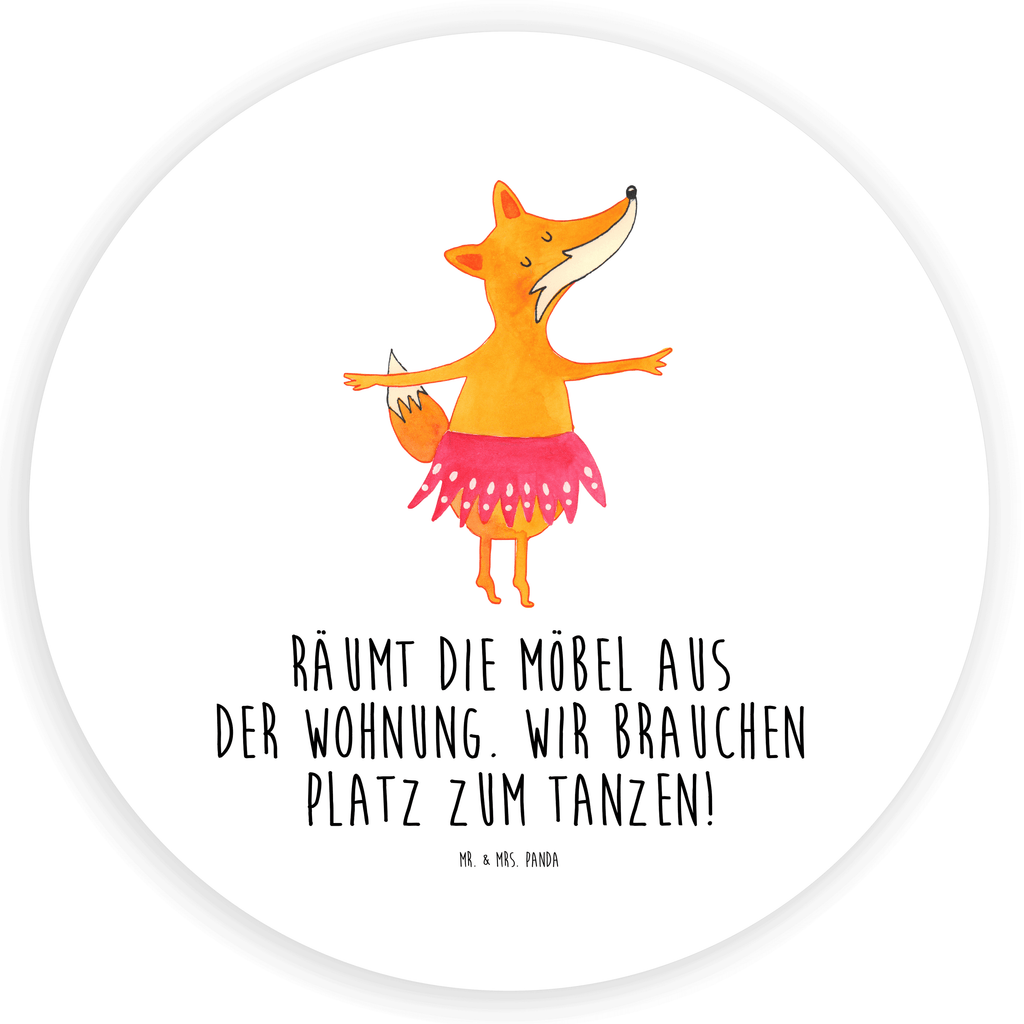 Rund Aufkleber Fuchs Ballerina Sticker, Aufkleber, Etikett, Fuchs, Fuchs Spruch, Füchse, Füchsin, Ballerina, Ballett, Tänzerin, Tanzen, Party, Einladung, Geburtstag