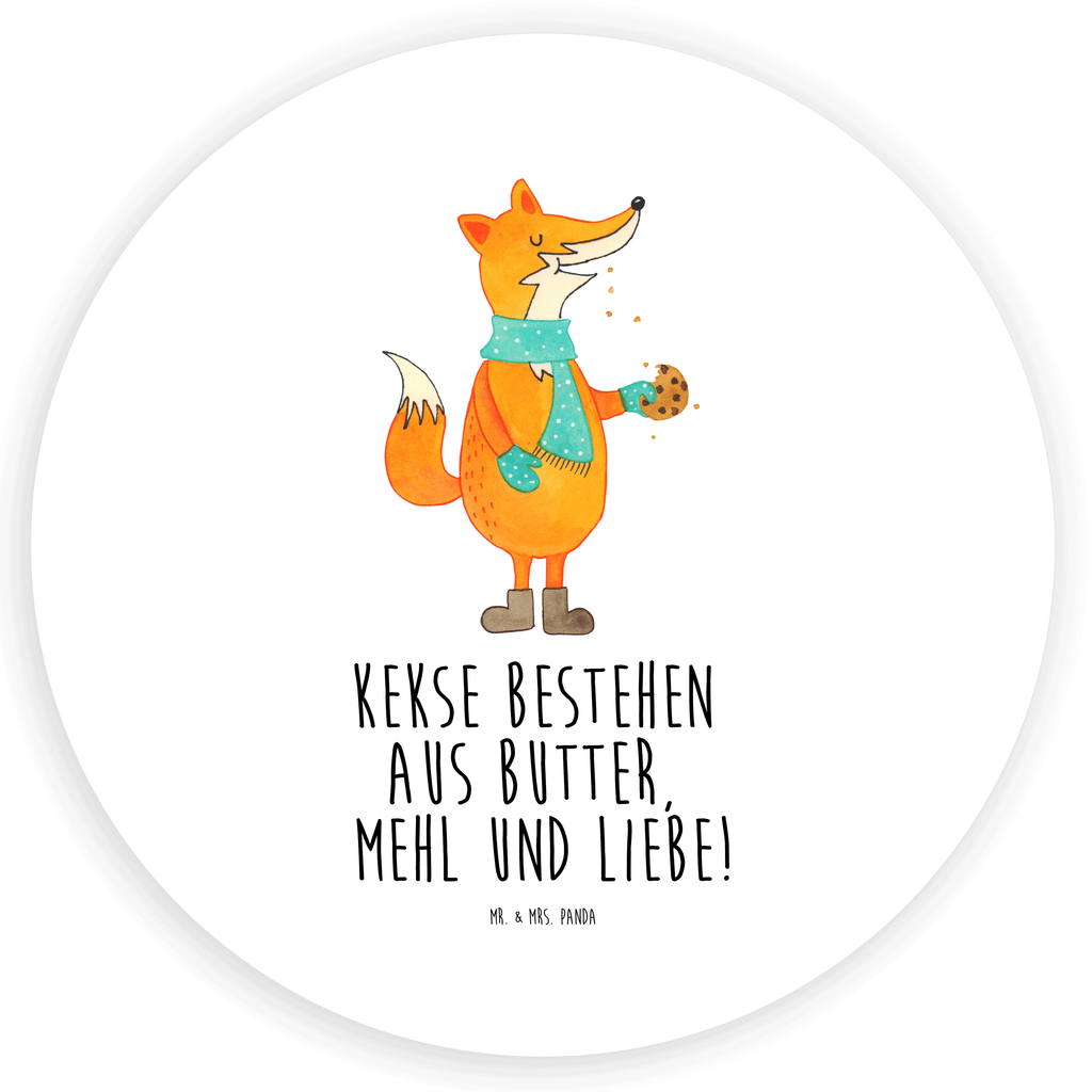 Rund Aufkleber Fuchs Keks Sticker, Aufkleber, Etikett, Fuchs, Füchse, Backen Spruch, Kekse, Winter, Weihnachtszeit, Plätzchen, Liebe, Küche Deko