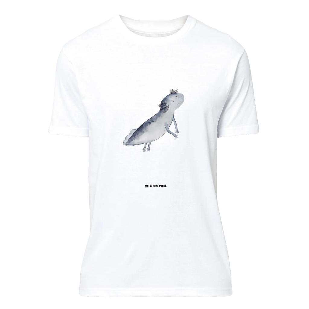 T-Shirt Standard Axolotl schwimmt T-Shirt, Shirt, Tshirt, Lustiges T-Shirt, T-Shirt mit Spruch, Party, Junggesellenabschied, Jubiläum, Geburstag, Herrn, Damen, Männer, Frauen, Schlafshirt, Nachthemd, Sprüche, Axolotl, Molch, Axolot, Schwanzlurch, Lurch, Lurche, Problem, Probleme, Lösungen, Motivation