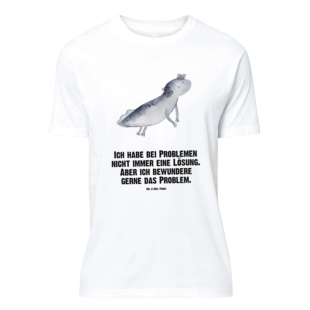 T-Shirt Standard Axolotl schwimmt T-Shirt, Shirt, Tshirt, Lustiges T-Shirt, T-Shirt mit Spruch, Party, Junggesellenabschied, Jubiläum, Geburstag, Herrn, Damen, Männer, Frauen, Schlafshirt, Nachthemd, Sprüche, Axolotl, Molch, Axolot, Schwanzlurch, Lurch, Lurche, Problem, Probleme, Lösungen, Motivation